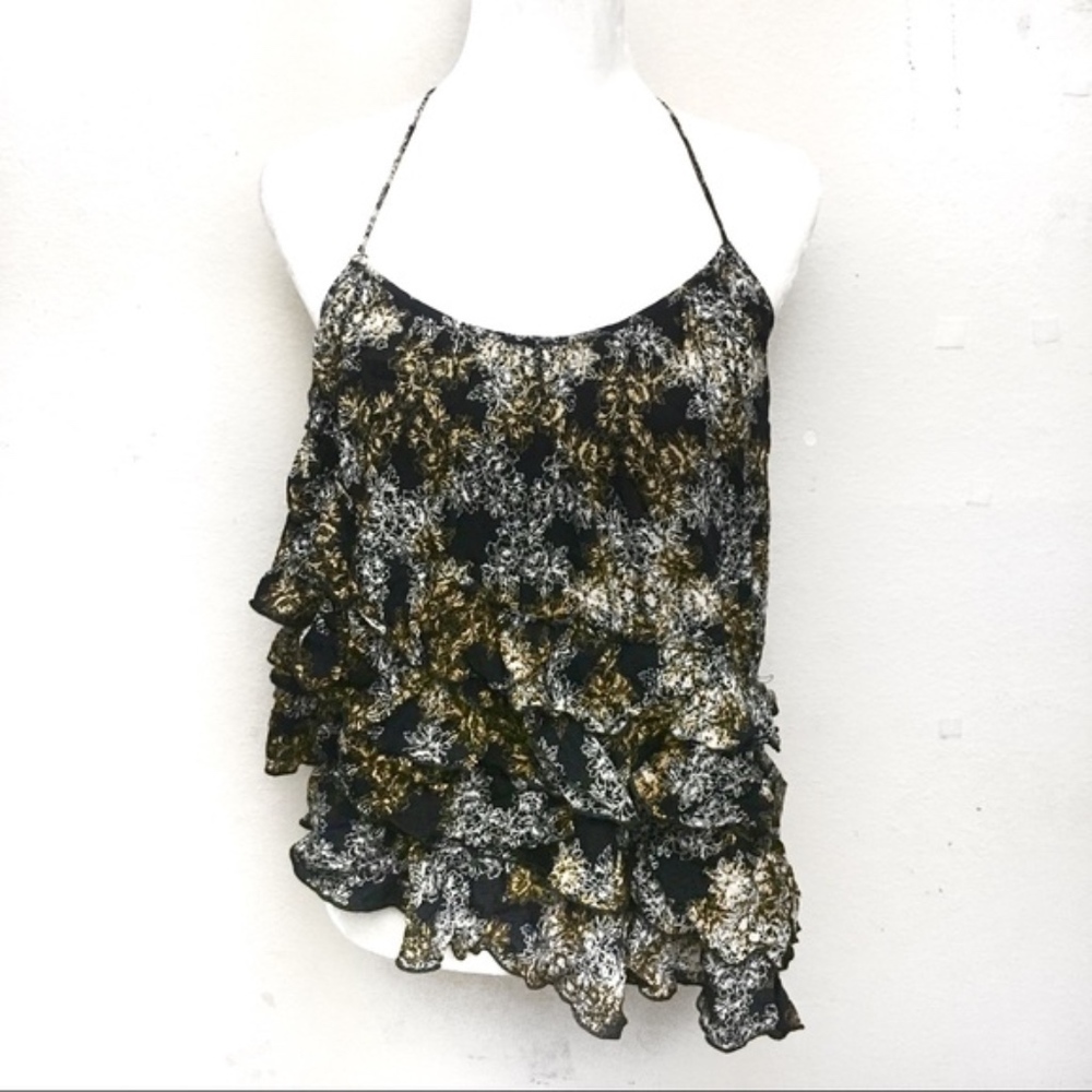 💎 Free People asymmetric floral ruffle blouse - Picture 3 of 8